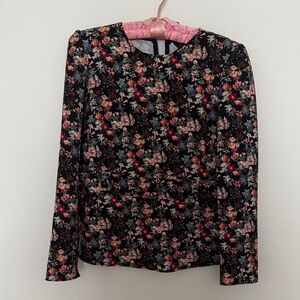 Circa 2016 Zara Black Floral Blouse
